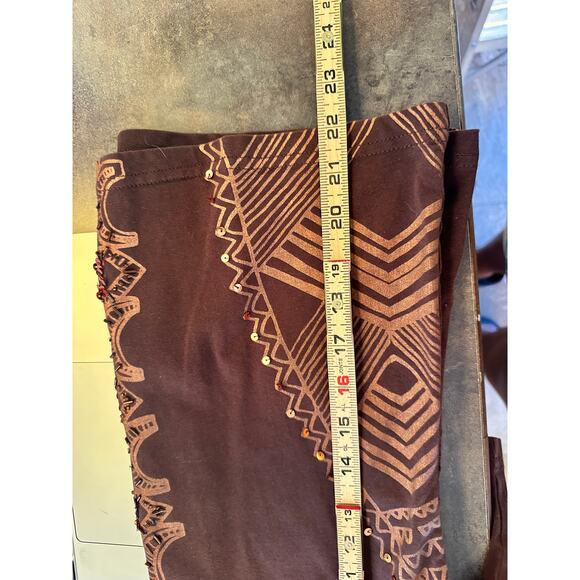 Carlo Colucci Brown embellished top medium - Picture 2 of 10